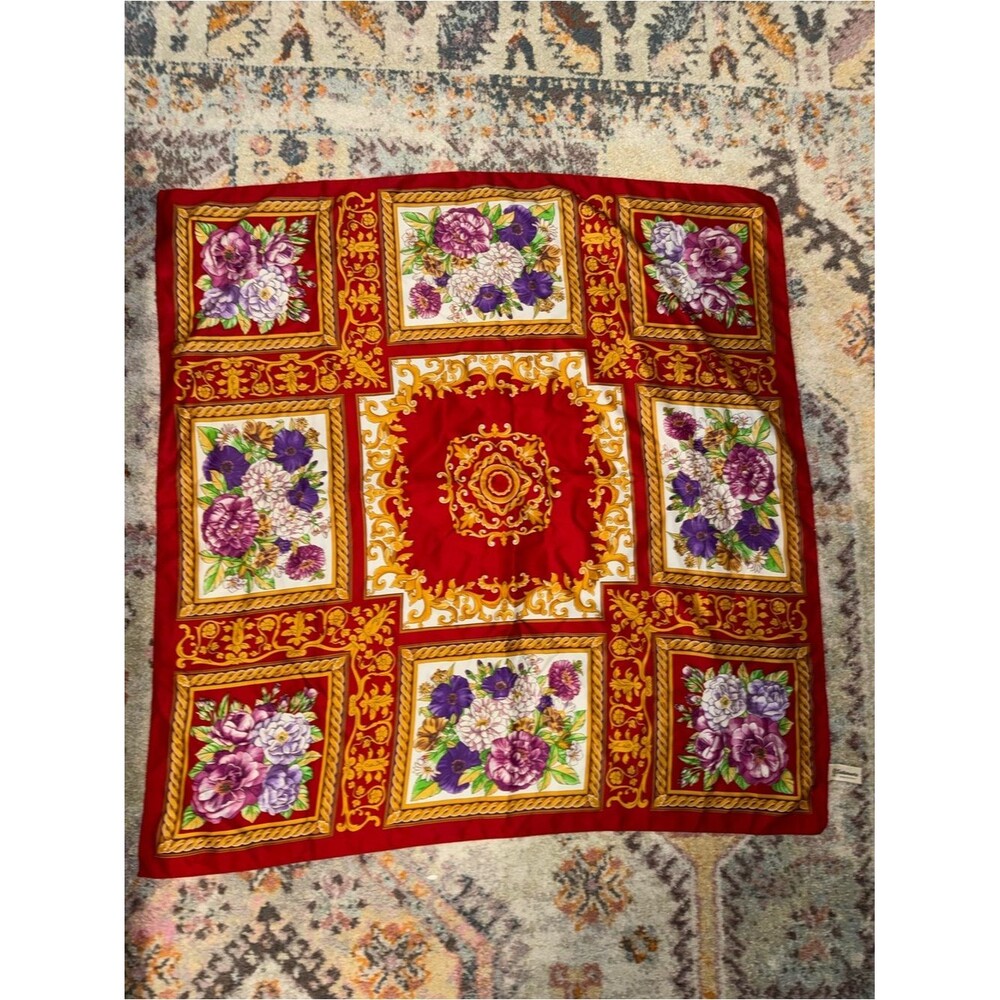 Women's Red and Gold Scarf-wraps